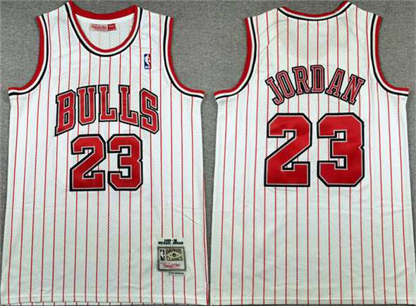 Men%27s Chicago Bulls #23 Michael Jordan White Stitched Jersey->denver nuggets->NBA Jersey